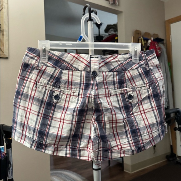 Maurices Red and Blue Cargo Shorts with Classic Design - Picture 2 of 2